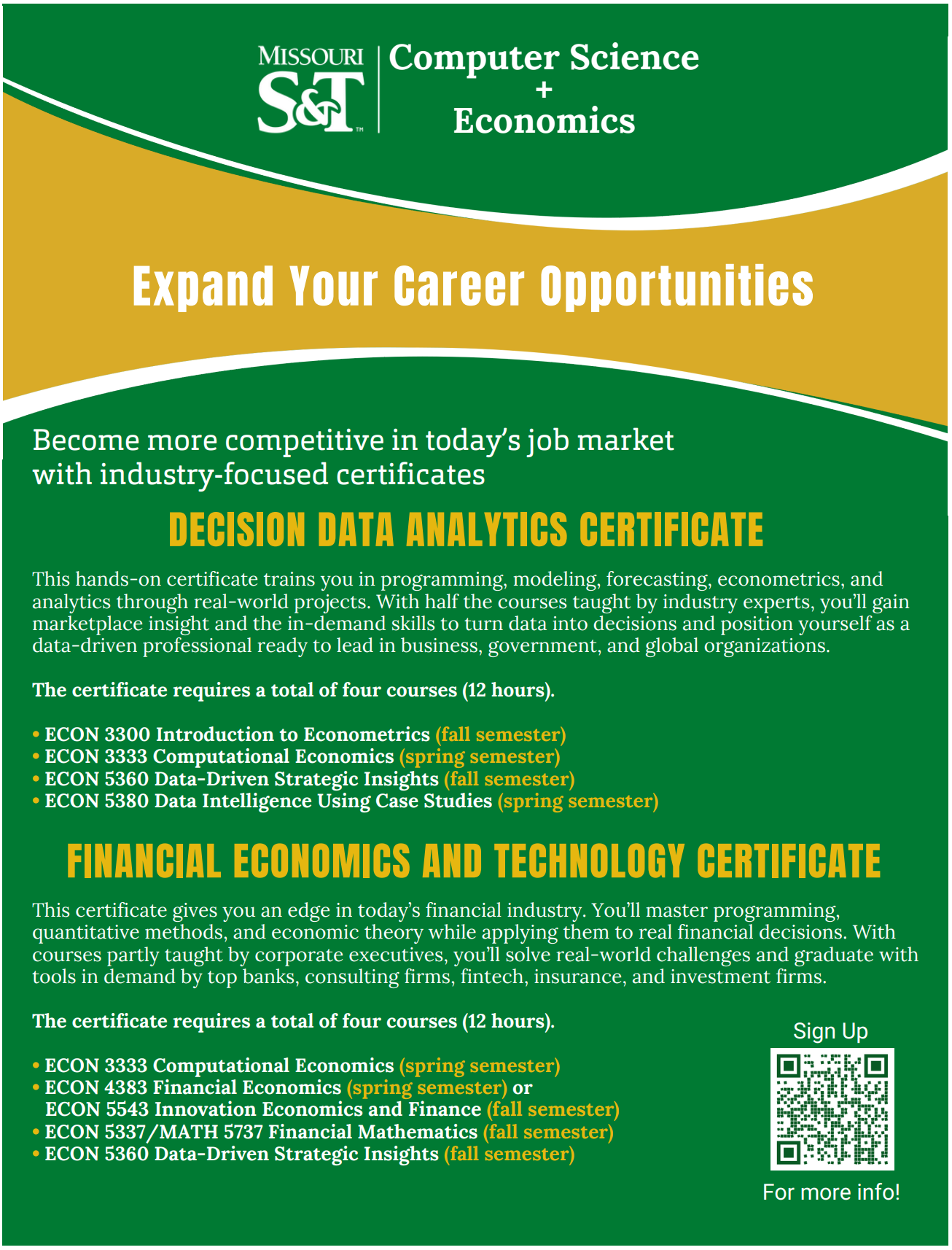 Computer Science and Economics Career Opportunities